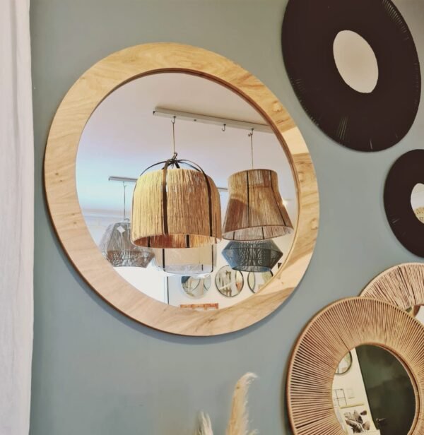 ESPEJO CIRCULAR MADERA - petiribi - Imagen 2