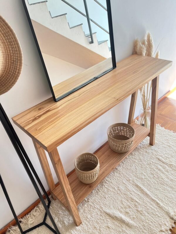 RECIBIDOR DE MADERA CON ESTANTE - Imagen 2